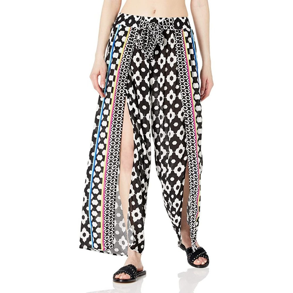TRINA TURK $162 Onyx Split Leg Pants Coverup Swim